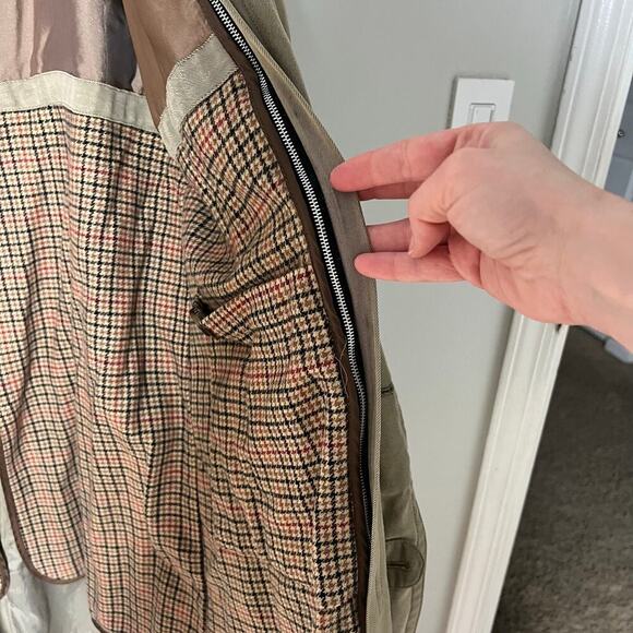 Vintage LRL Ralph Lauren Men's Tan Trench Coat Size 44R Removable Liner Overcoat - Picture 6 of 14